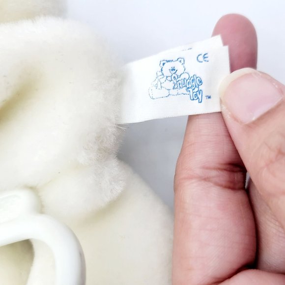 Vintage 1999 Snuggle Toy Cream and Pastel Pink Bear Plush Musical Crib Pull Toy - Picture 7 of 9